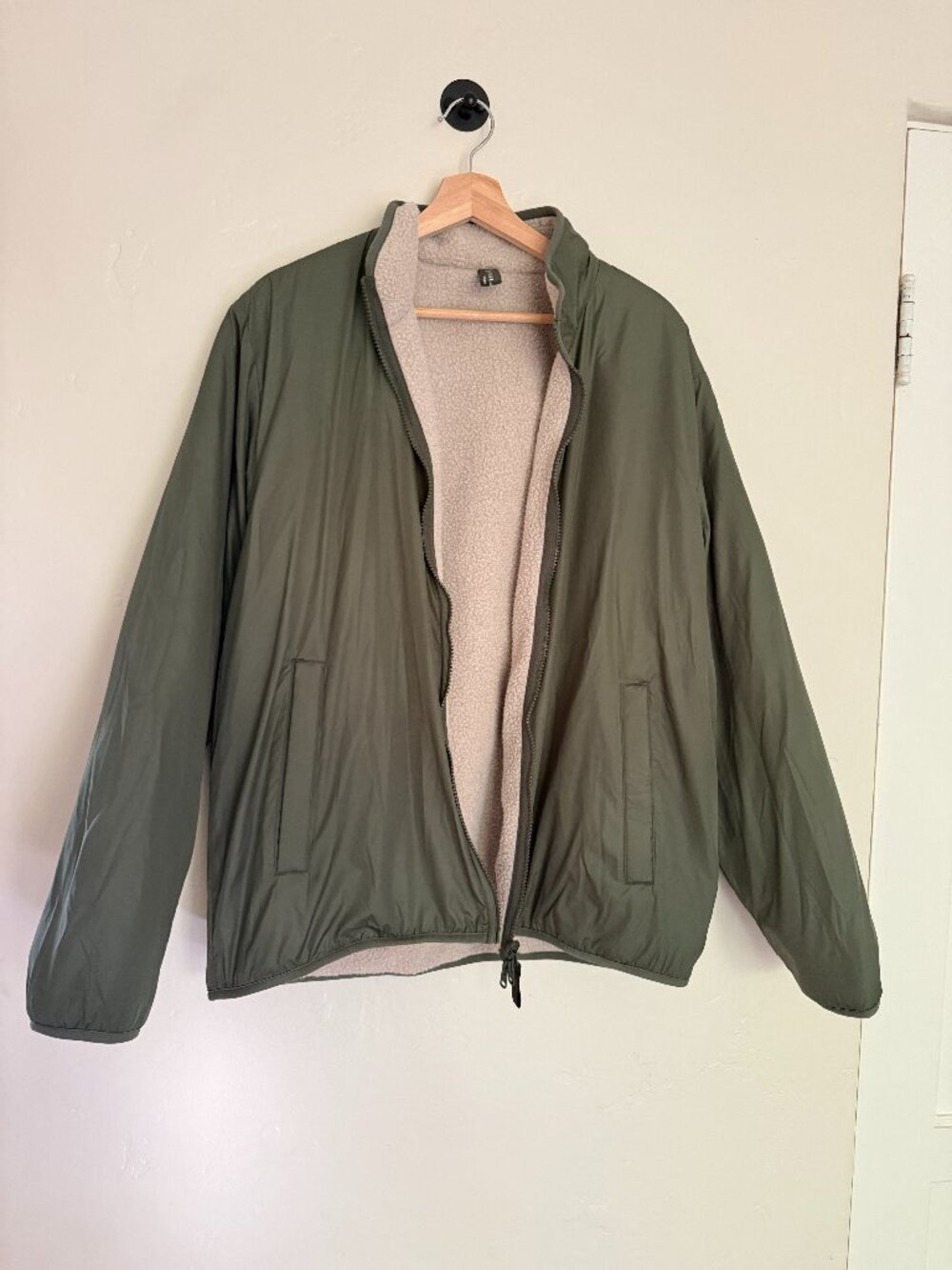 Everlane ReNew Reversible Fleece Jacket - Deep Lichen